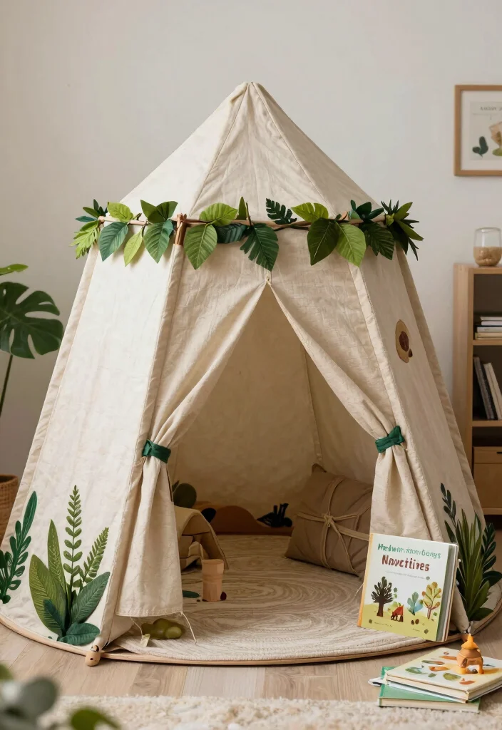 16 Fort Ideas for a Cozy Bedroom Retreat - 14. Nature Explorer Fort 1