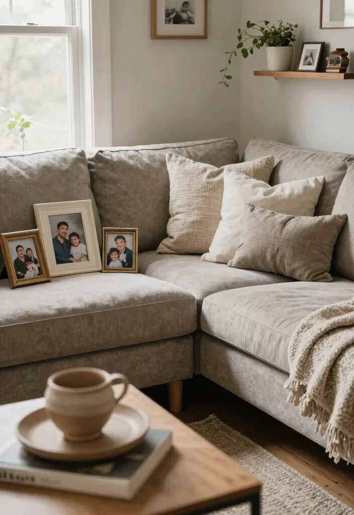 16 L Shape Sofa Living Room Cozy Ideas Perfect Layouts - 12. Personalize with Sentimental Decor 1