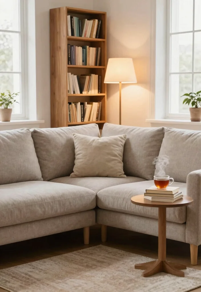 16 L Shape Sofa Living Room Cozy Ideas Perfect Layouts - 7. Create a Reading Corner 1