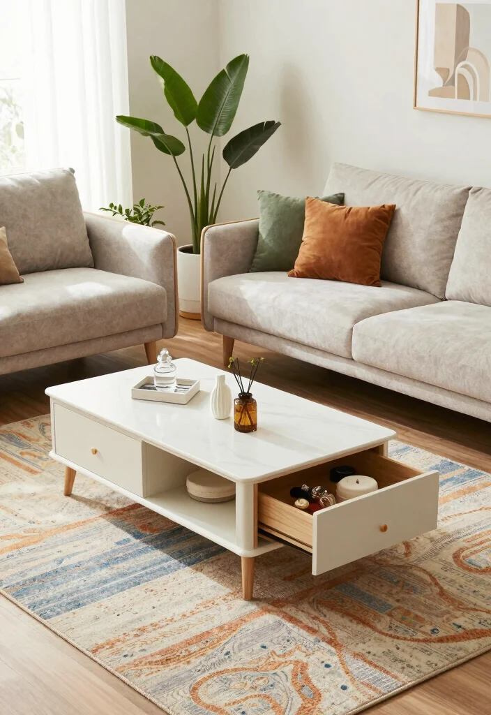 16 L Shape Sofa Living Room Cozy Ideas Perfect Layouts - 9. Incorporate Multifunctional Furniture 1