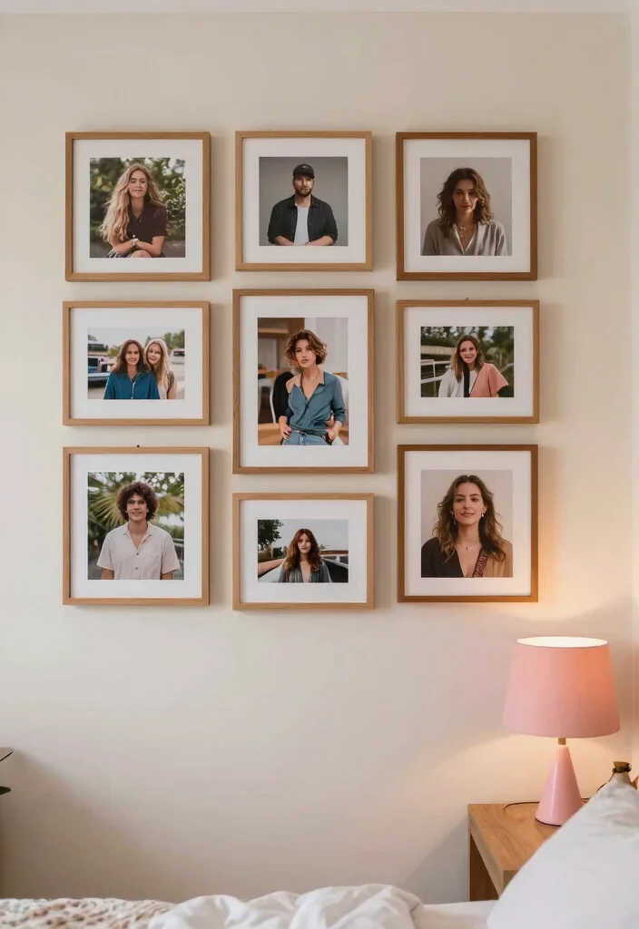 16 Pink and Wood Bedroom Ideas for a Soft Warm Balance - 15. Personalized Decor Touches 1