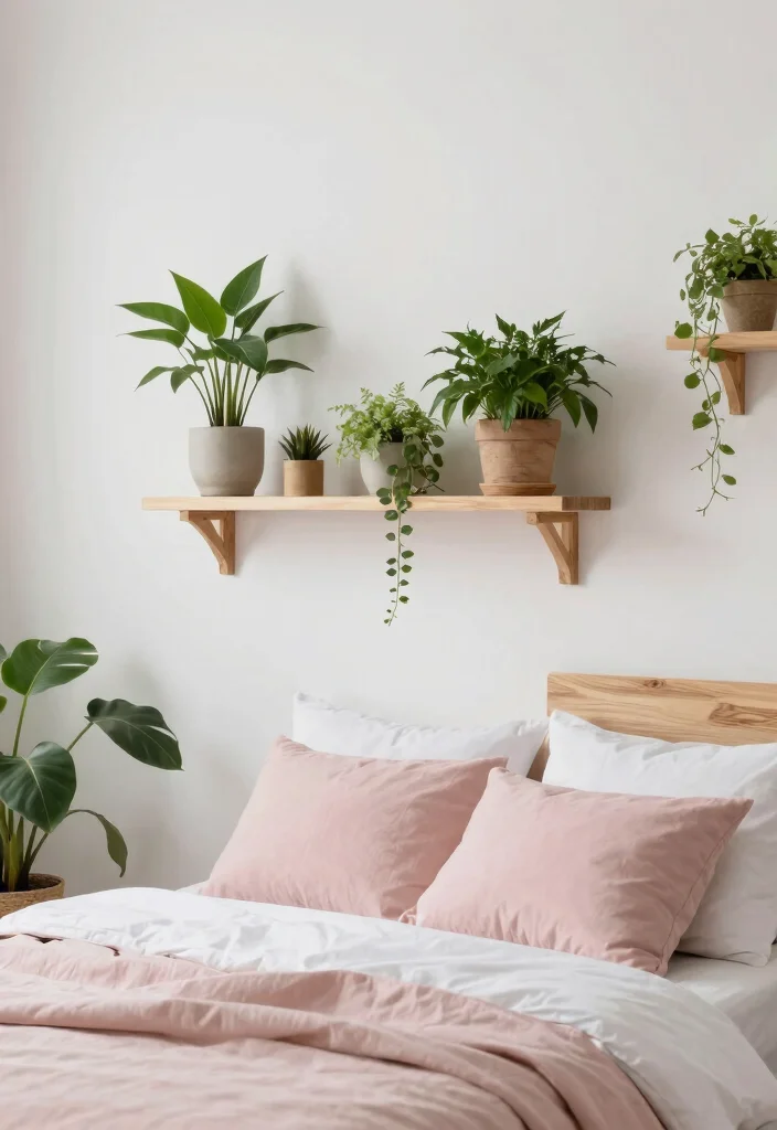 16 Pink and Wood Bedroom Ideas for a Soft Warm Balance - 16. Incorporating Natural Elements 1