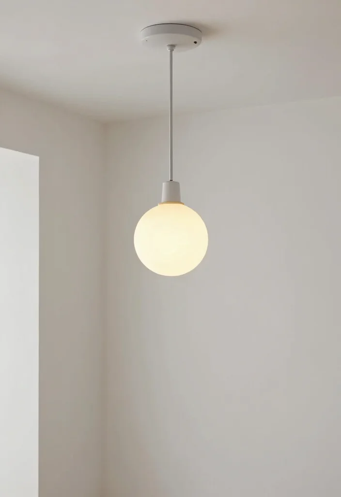 16 Small White Bedroom Ideas Bright Clean and Airy - 10. Use a Statement Light Fixture 1