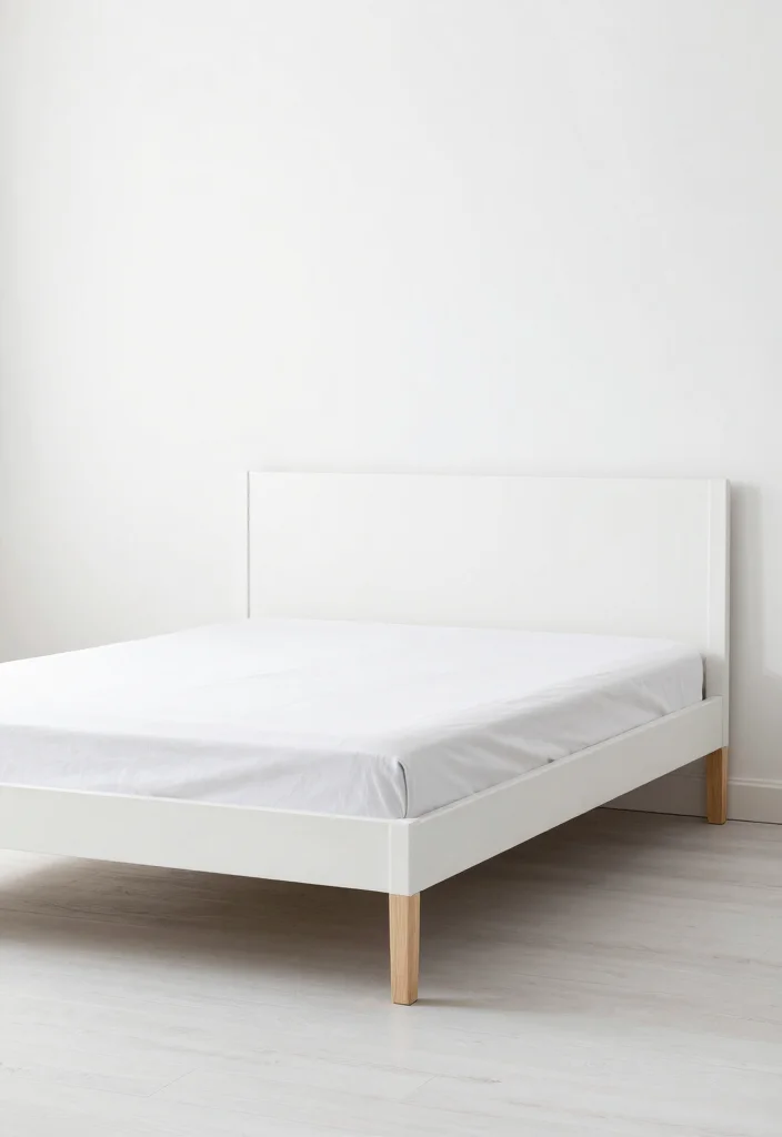 16 Small White Bedroom Ideas Bright Clean and Airy - 13. Choose the Right Bed Frame 1