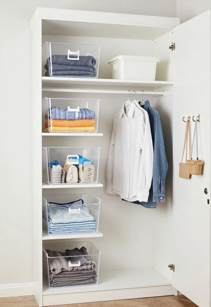 16 Small White Bedroom Ideas Bright Clean and Airy - 14. Maximize Closet Space 1