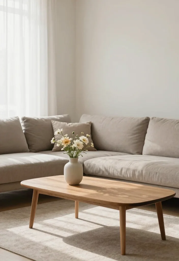 16 Soft Living Room Ideas: Calm, Cozy, and Inviting - 14. Embrace Minimalistic Decor 1
