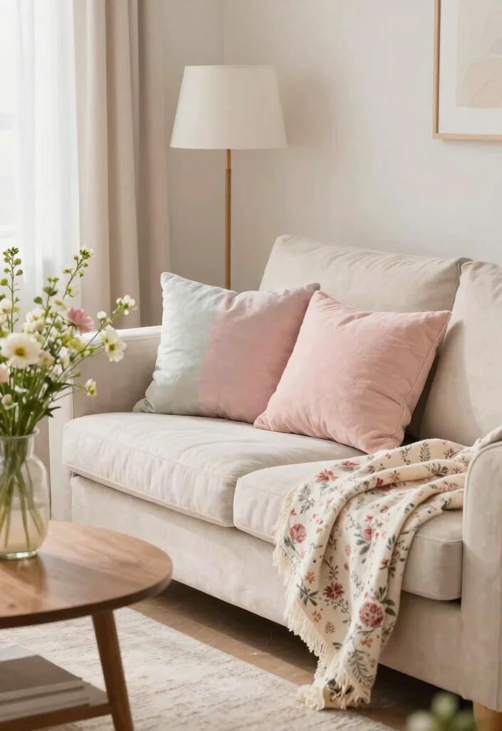 16 Soft Living Room Ideas: Calm, Cozy, and Inviting - 16. Celebrate Seasonal Decor 1