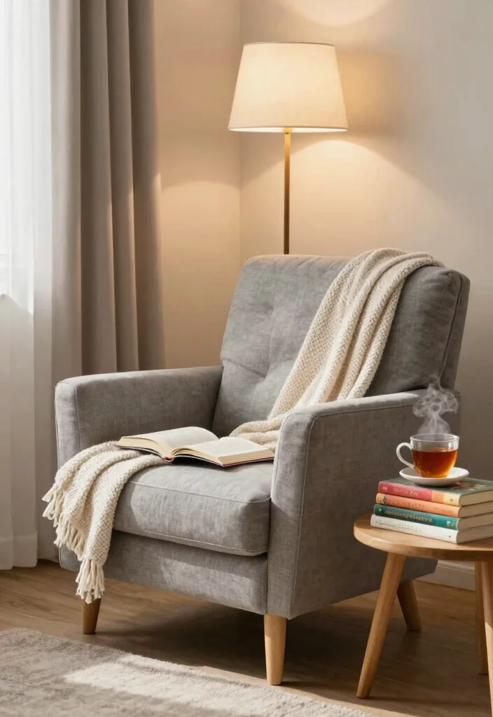 16 Soft Living Room Ideas: Calm, Cozy, and Inviting - 7. Create Cozy Reading Nooks 1