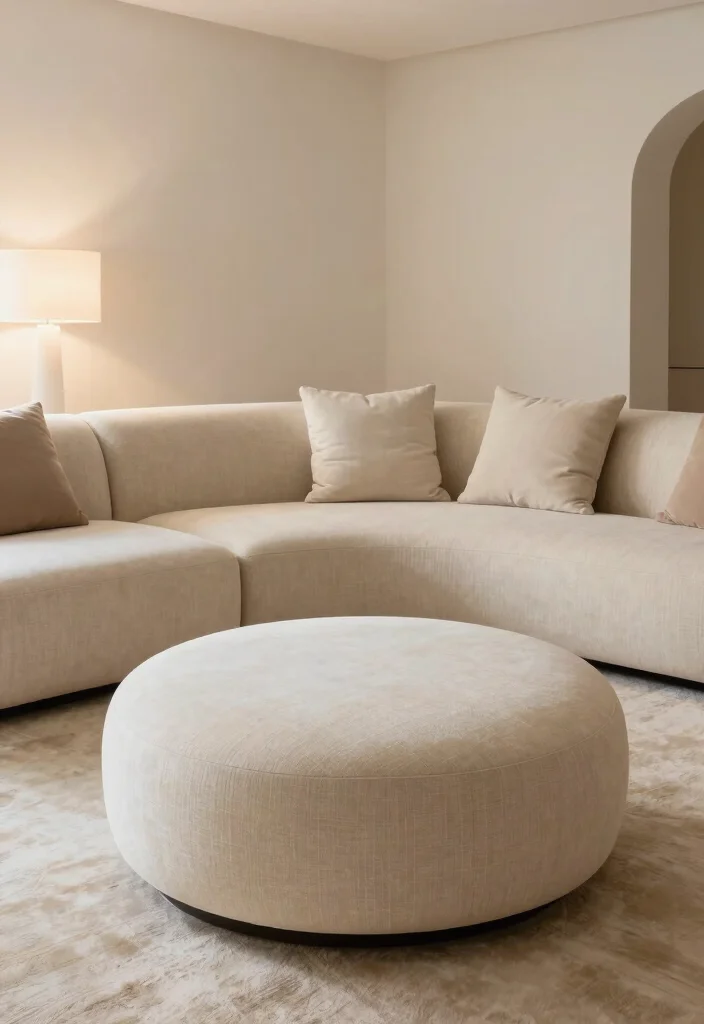 16 Soft Living Room Ideas: Calm, Cozy, and Inviting - 8. Opt for Curve-Soft Furniture 1