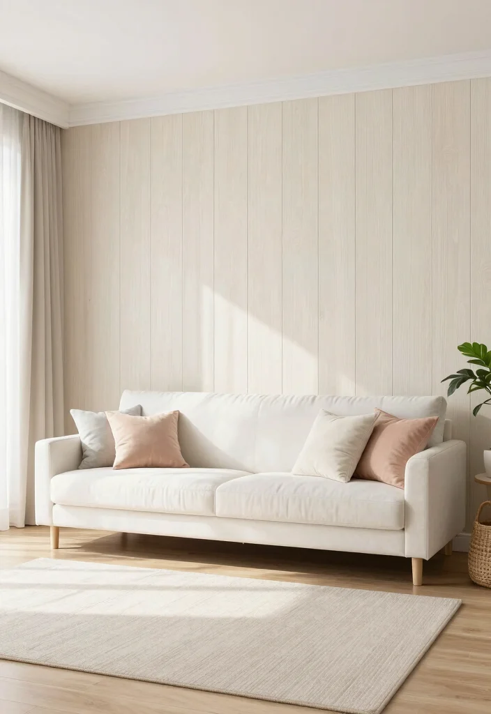 16 Stunning WPC Wall Panel Living Room Ideas with Textured Modern Finishes - 13. Bright and Airy Spaces with Light Finishes 1