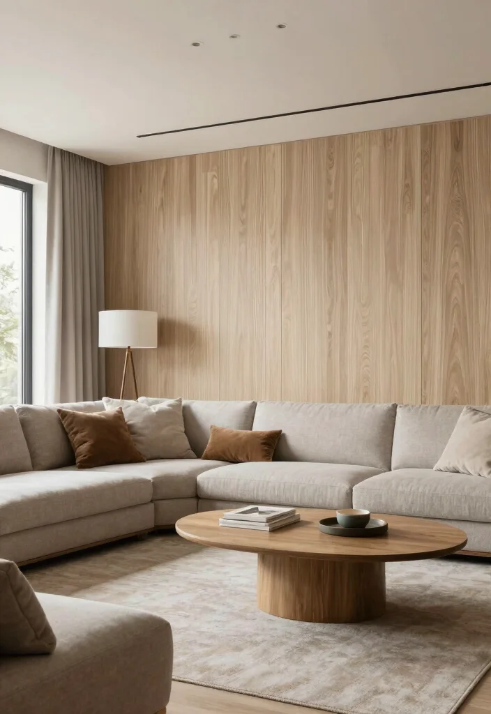 16 Stunning WPC Wall Panel Living Room Ideas with Textured Modern Finishes - 16. Open-Concept Living with Seamless Transitions 1