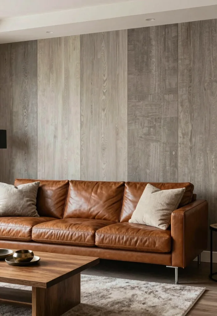 16 Stunning WPC Wall Panel Living Room Ideas with Textured Modern Finishes - 7. Textured Layers for Depth 1