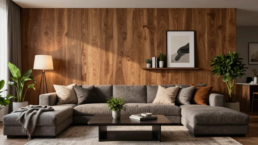 16 Stunning WPC Wall Panel Living Room Ideas with Textured Modern Finishes