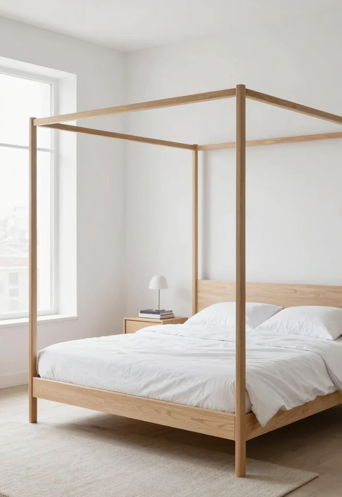 17 Bedroom Ideas Canopy Bed That Feel Dreamy and Elegant - 1. Minimalist Magic 1