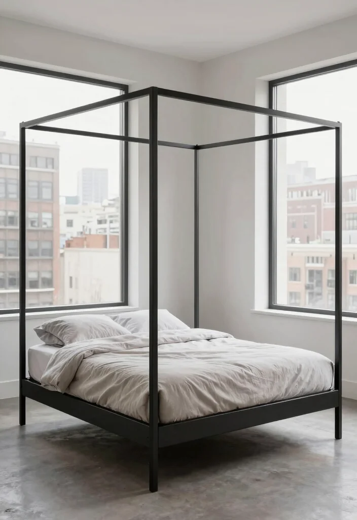 17 Bedroom Ideas Canopy Bed That Feel Dreamy and Elegant - 7. Urban Elegance 1