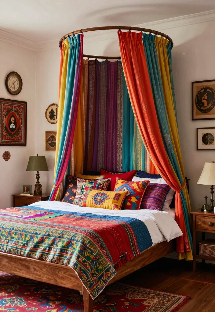 17 Bedroom Ideas Canopy Bed That Feel Dreamy and Elegant - 9. Eclectic Fusion 1