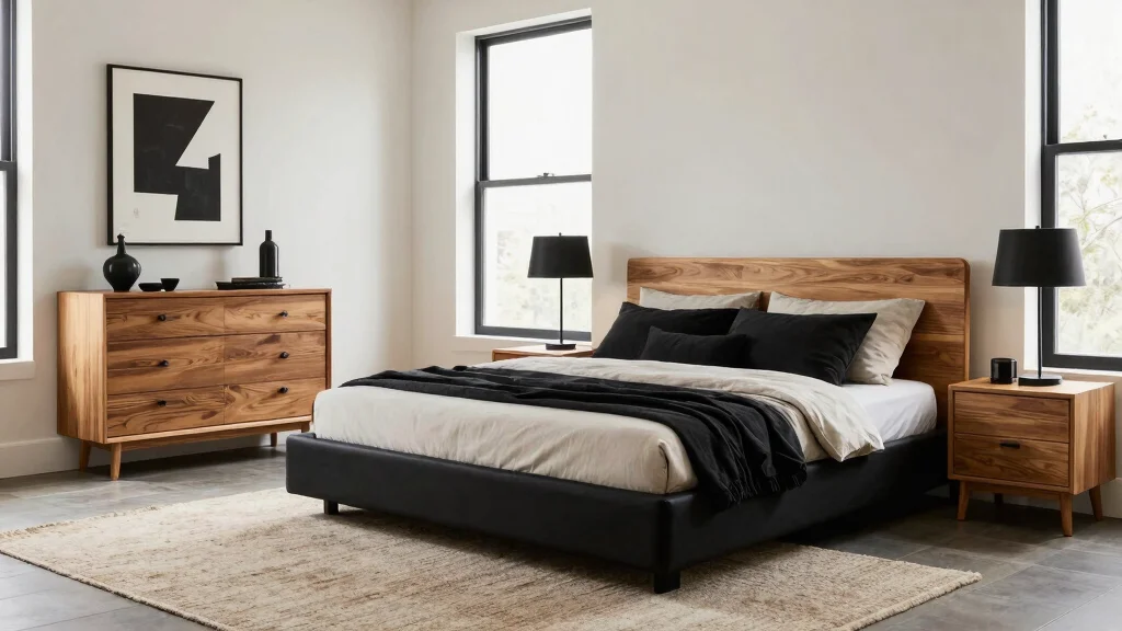 17 Black and Oak Bedroom Ideas: Modern Natural Elegance