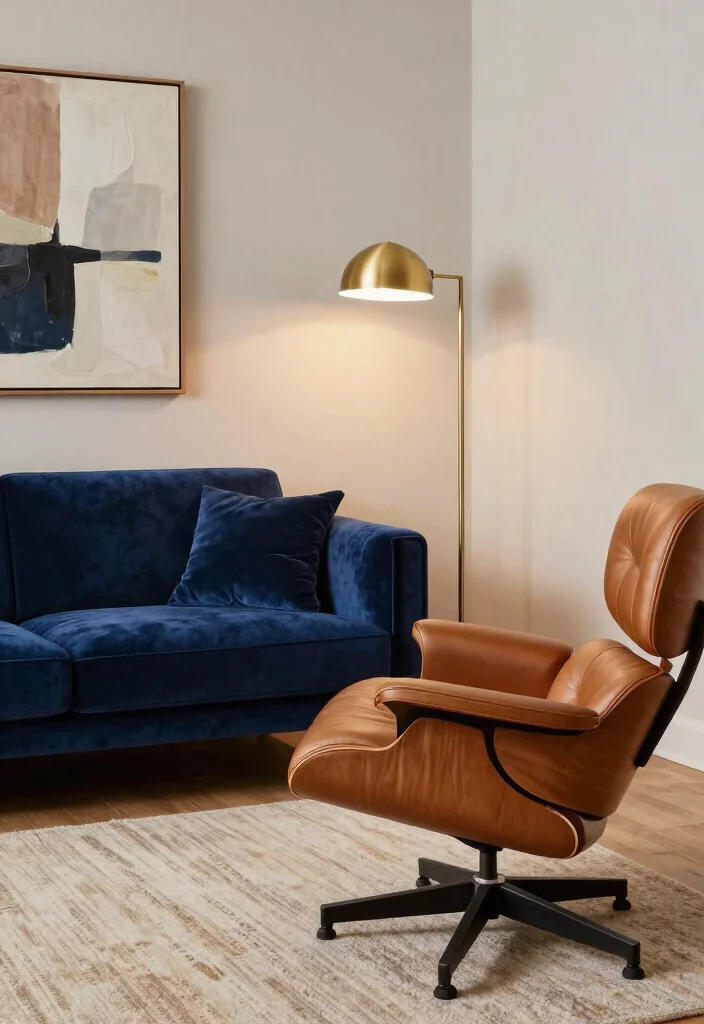 17 Eames Lounge Chair Living Room Ideas: Iconic Modern Comfort - 1. Classic Elegance with a Twist 1