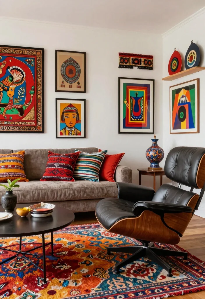 17 Eames Lounge Chair Living Room Ideas: Iconic Modern Comfort - 10. Global Inspiration 1