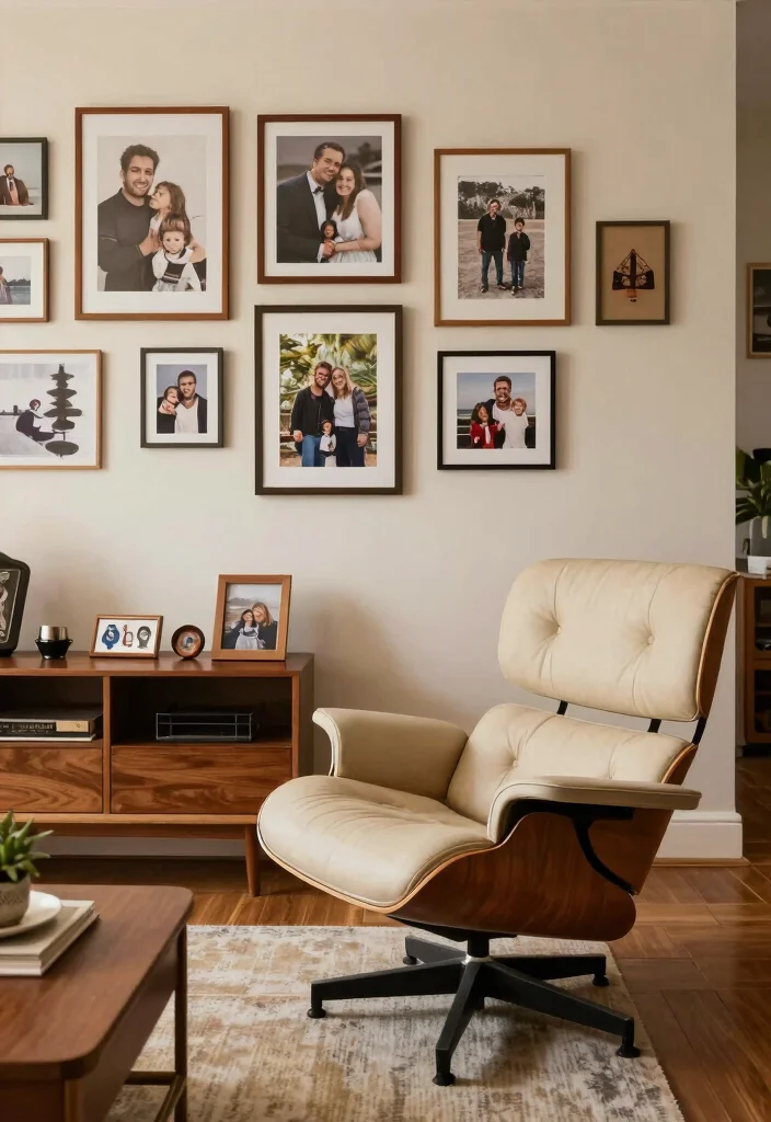 17 Eames Lounge Chair Living Room Ideas: Iconic Modern Comfort - 17. Personal Touches and Memories 1