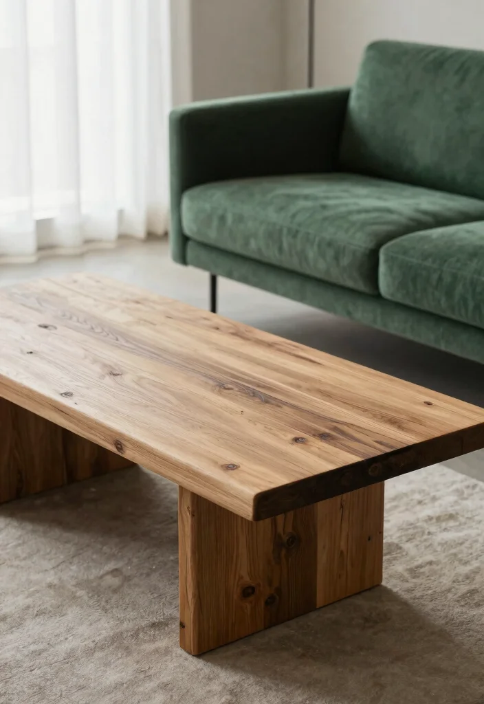 17 Forest Green Living Room Decor Ideas Rich Calm and Trendy - 12. Eco-Friendly Furniture 1