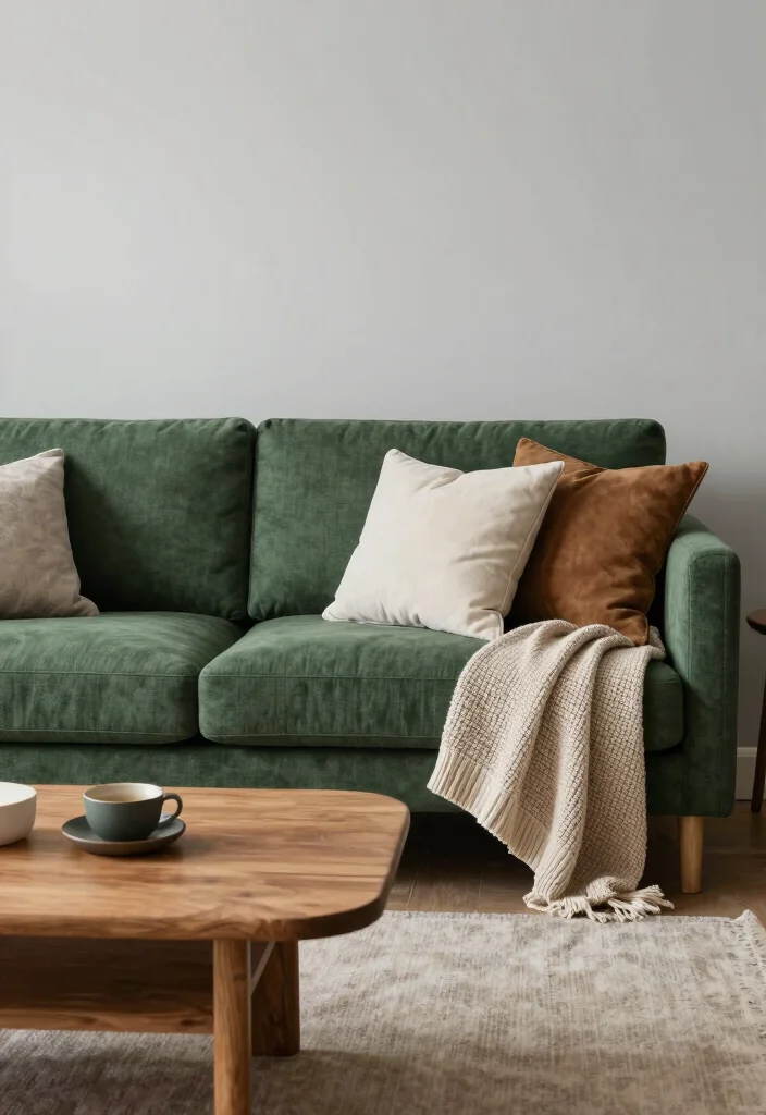 17 Forest Green Living Room Decor Ideas Rich Calm and Trendy - 15. Green Color Palette 1