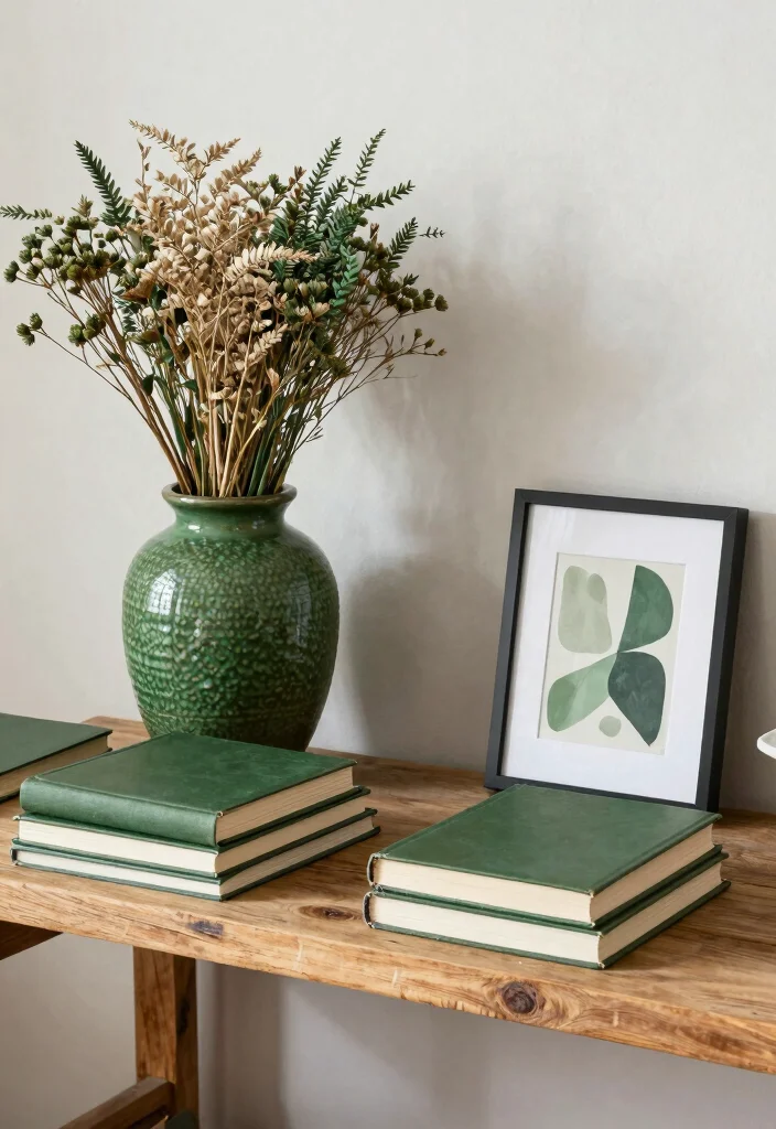 17 Forest Green Living Room Decor Ideas Rich Calm and Trendy - 2. Green Accent Pieces 1