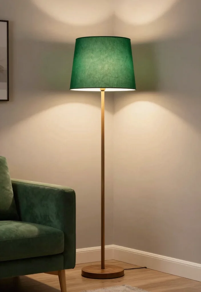 17 Forest Green Living Room Decor Ideas Rich Calm and Trendy - 7. Green Lighting Fixtures 1