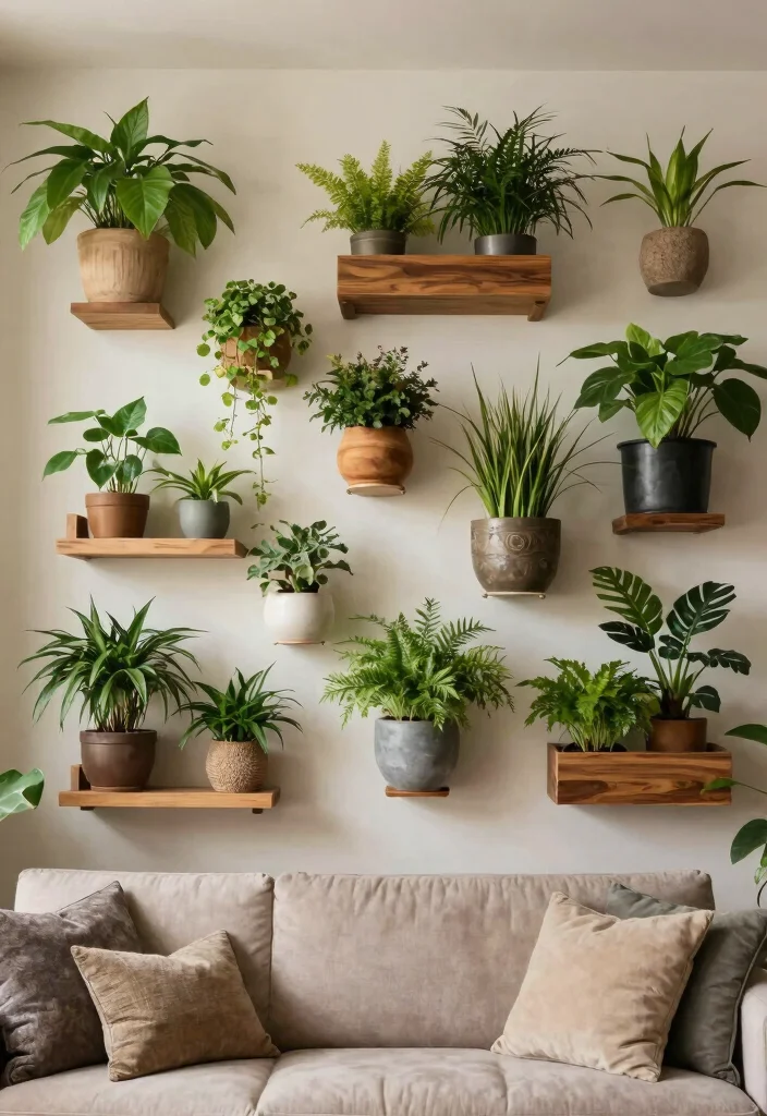 17 Living Room Plant Wall Ideas Fresh Lush Impact - 17. Textured Plant Wall 1