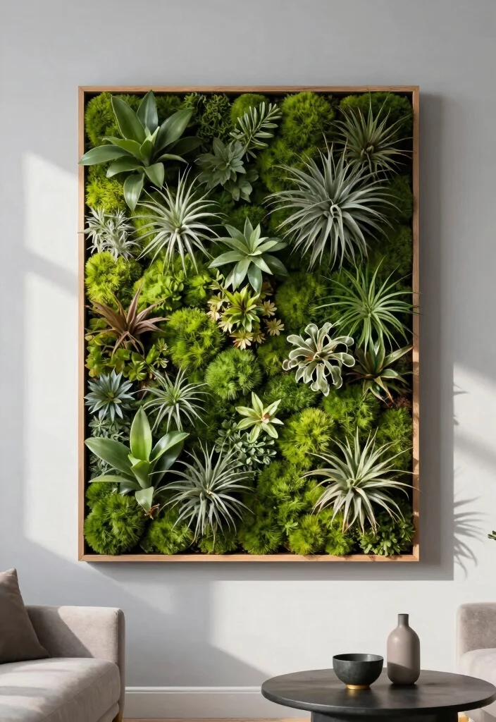 17 Living Room Plant Wall Ideas Fresh Lush Impact - 2. Living Plant Frame 1
