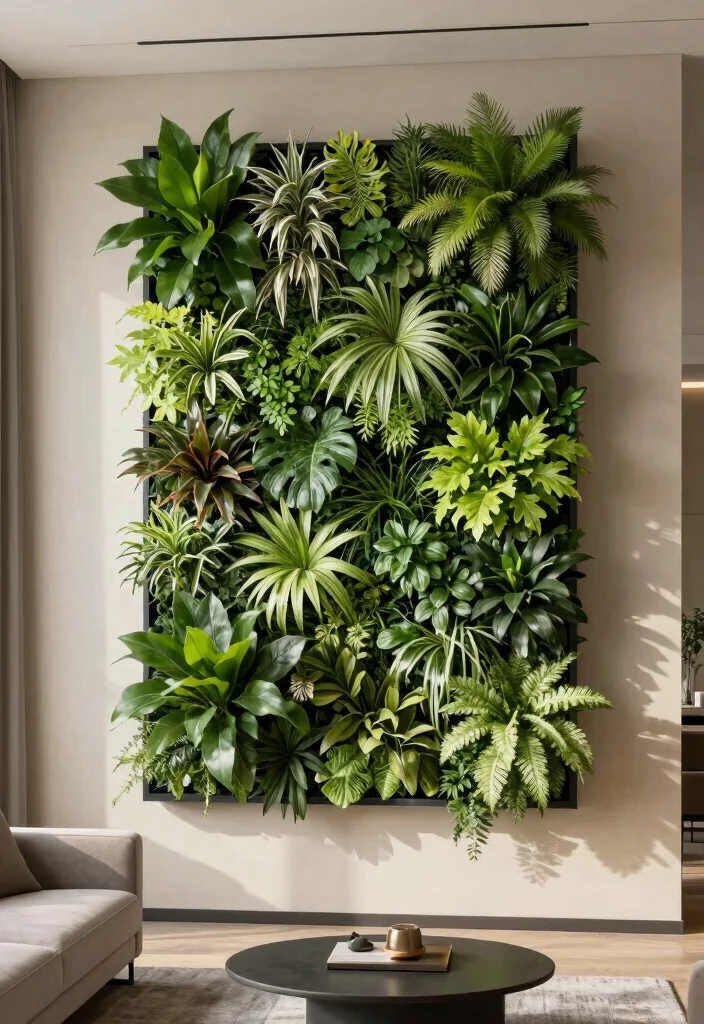17 Living Room Plant Wall Ideas Fresh Lush Impact - 4. Vertical Garden Panels 1