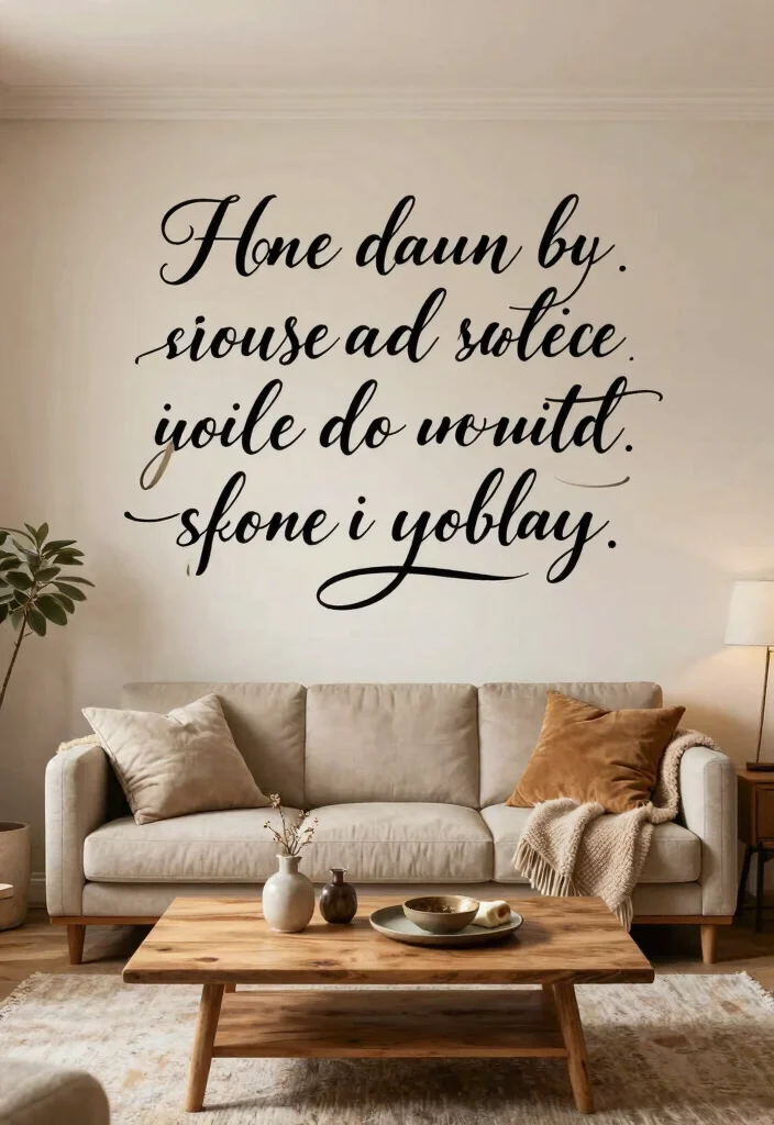 17 Living Room Wall Mural Ideas Artistic Statement Decor - 13. Inspiring Quotes 1