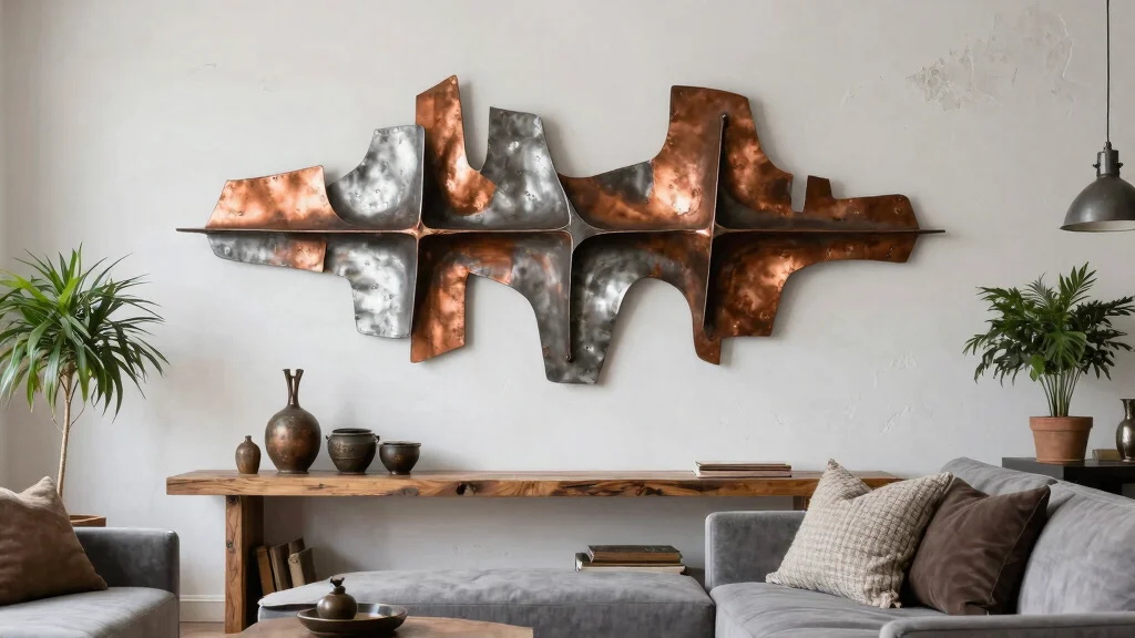 17 Metal Wall Decor Living Room Ideas: Modern Industrial Edge