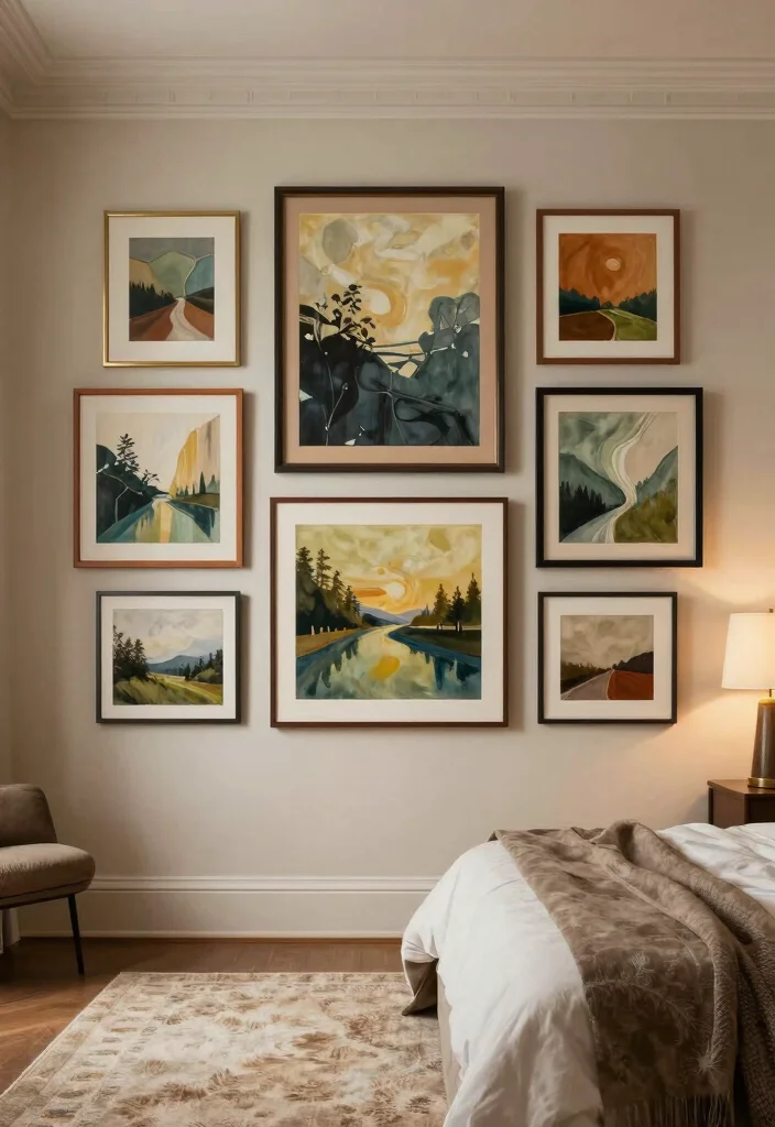 17 Painting Ideas on Canvas for Bedroom Artistic Touch - 11. Artistic Framing 1