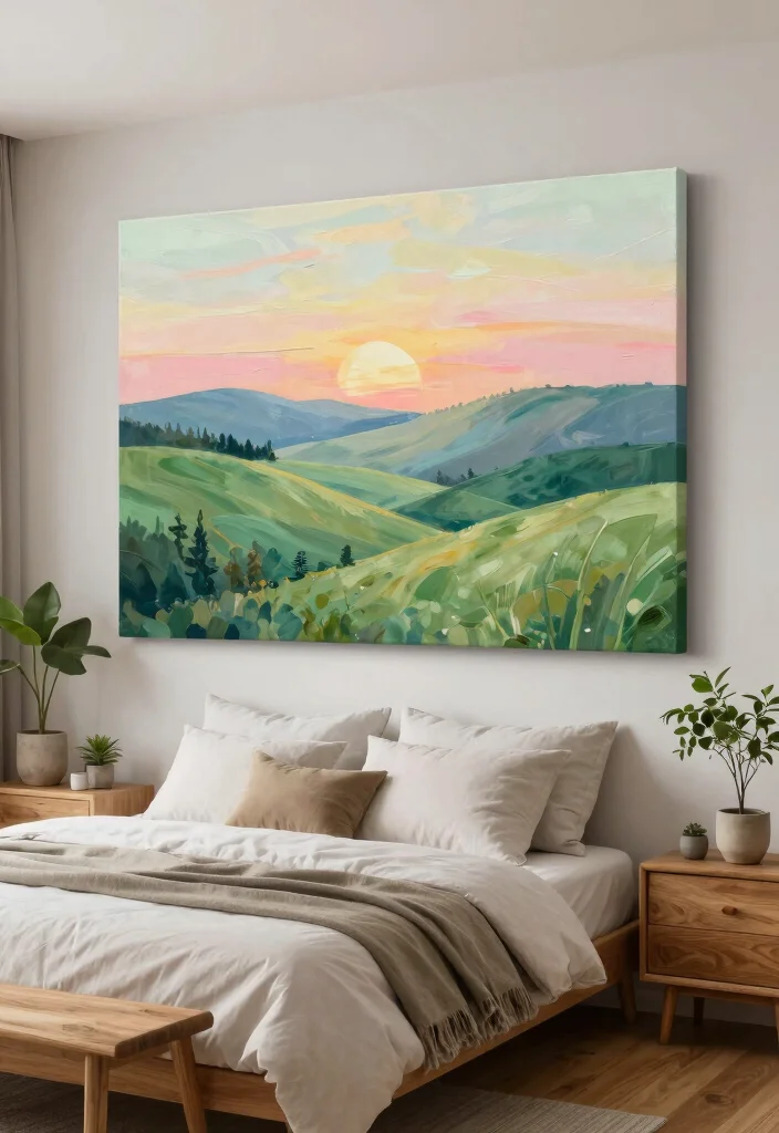 17 Painting Ideas on Canvas for Bedroom Artistic Touch - 2. Nature-Inspired Abstracts 1