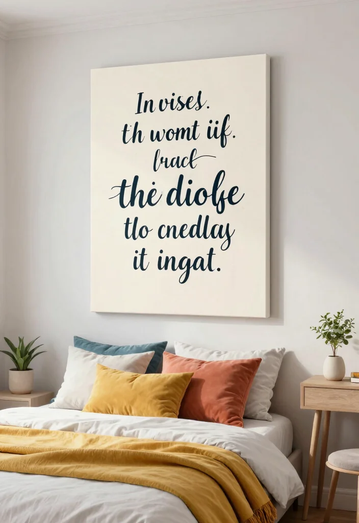 17 Painting Ideas on Canvas for Bedroom Artistic Touch - 9. Inspirational Quotes 1