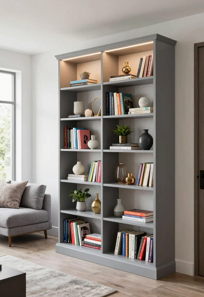 17 Partition Wall Living Room Entrance Ideas Smart Zoning - 1. Elegant Bookcase Divider 1