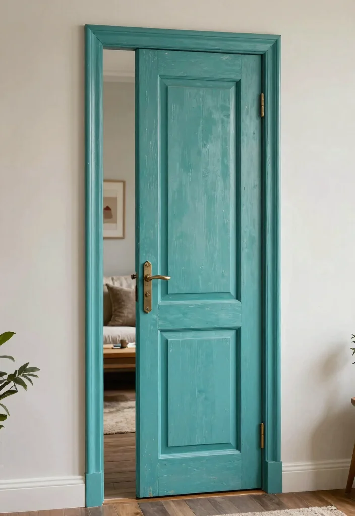 17 Partition Wall Living Room Entrance Ideas Smart Zoning - 13. Vintage Door Partition 1