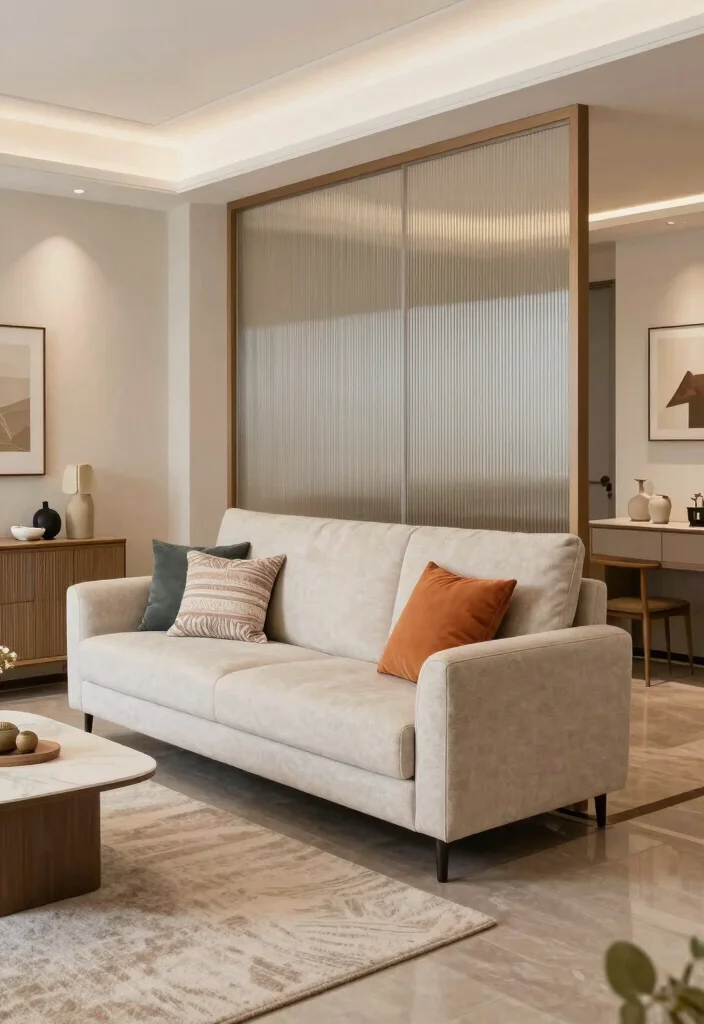 17 Partition Wall Living Room Entrance Ideas Smart Zoning - 17. Multi-Functional Furniture 1