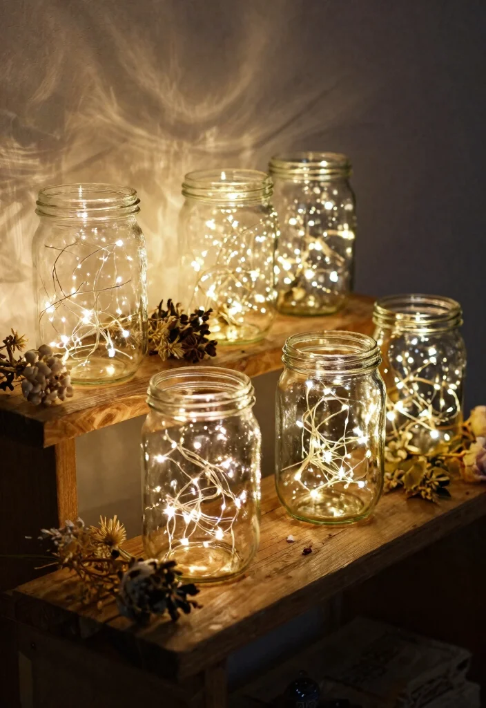 17 Small Cozy Bedroom Ideas Fairy Lights Room Decor Magic - 2. Fairy Light Jar Accents 1
