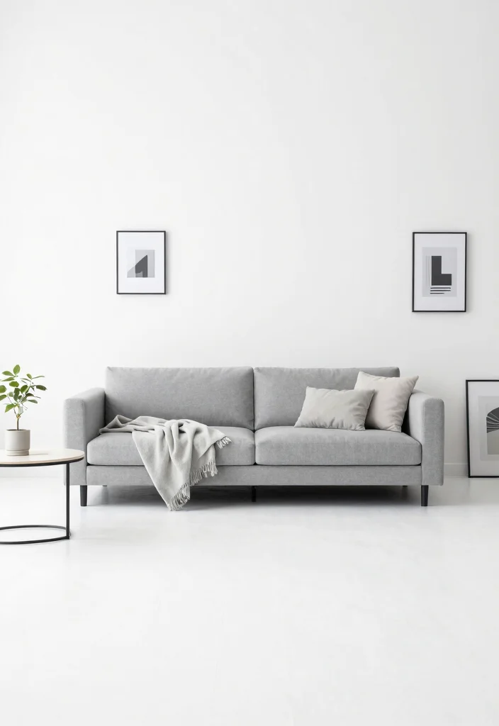 17 Sofa Bed Living Room Ideas for Smart, Flexible Living - 1. Chic Minimalist Magic 1