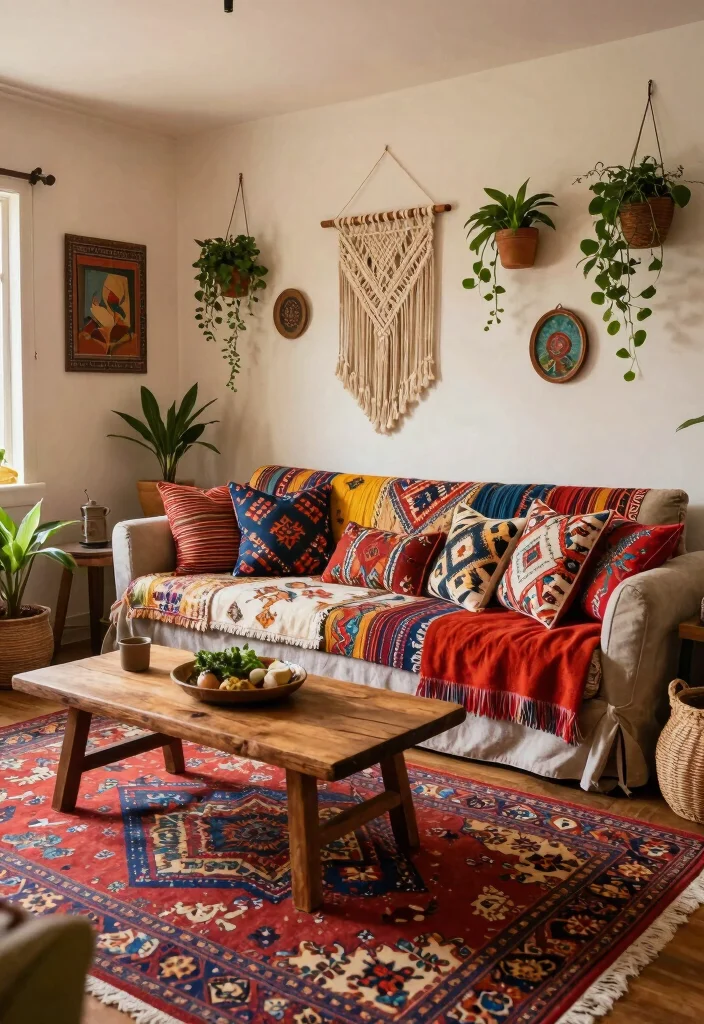 17 Sofa Bed Living Room Ideas for Smart, Flexible Living - 2. Bohemian Bliss 1