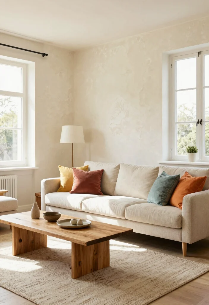 17 Venetian Plaster Walls Living Room Ideas Soft Luxury Texture - 13. Soft Creamy Ivory 1