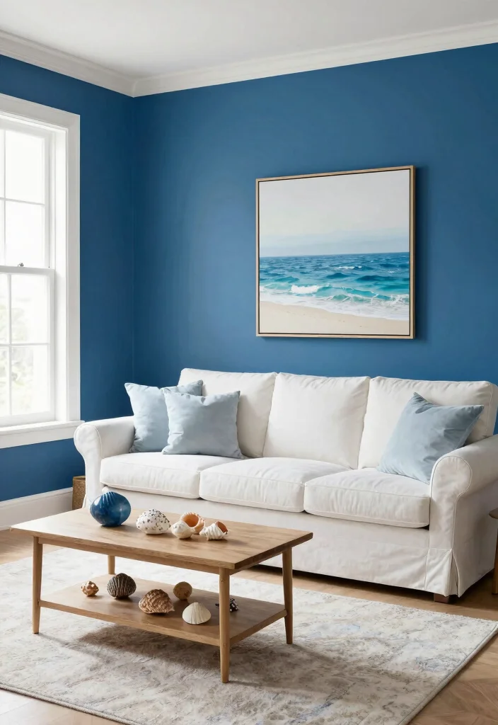 17 Venetian Plaster Walls Living Room Ideas Soft Luxury Texture - 6. Deep Ocean Blue Tranquility 1