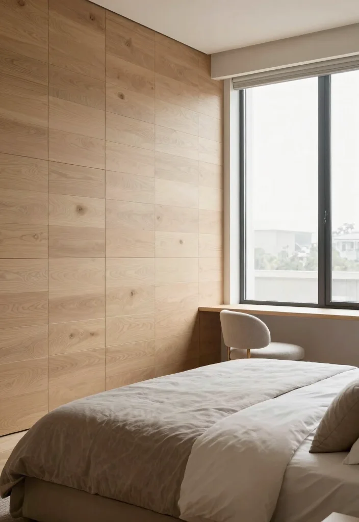 17 Wooden Accent Wall Bedroom Ideas for a Warm Textured Style - 3. Horizontal Wood Paneling 1