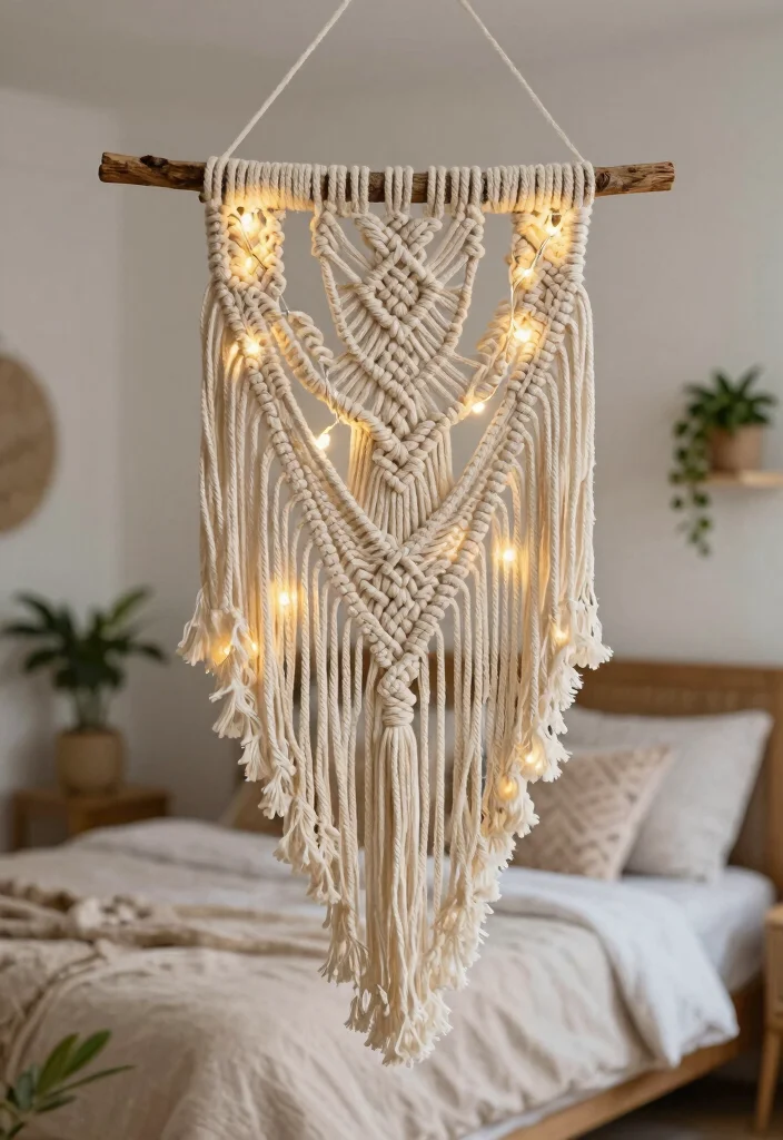 18 Bedroom Back Wall Design Ideas: Stylish Focal Points - 1. Macramé Magic 1