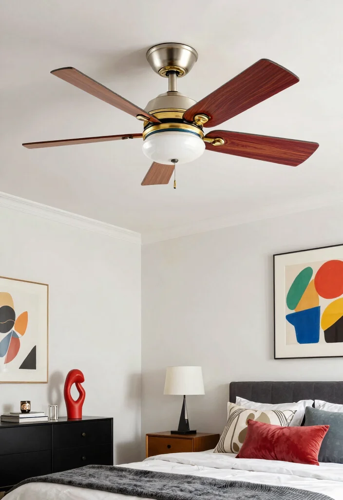 18 Bedroom Ceiling Fans With Light Ideas Comfort and Design - 12. Art Fan Installations 1
