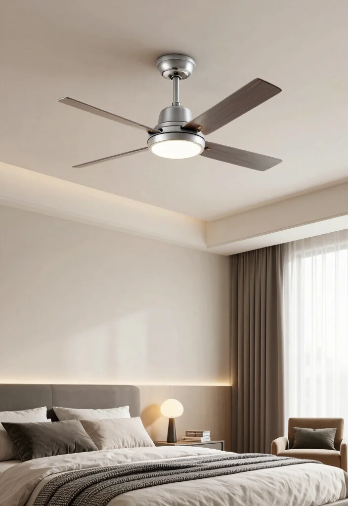 18 Bedroom Ceiling Fans With Light Ideas Comfort and Design - 15. Ceiling Fans with Adjustable Heights 1