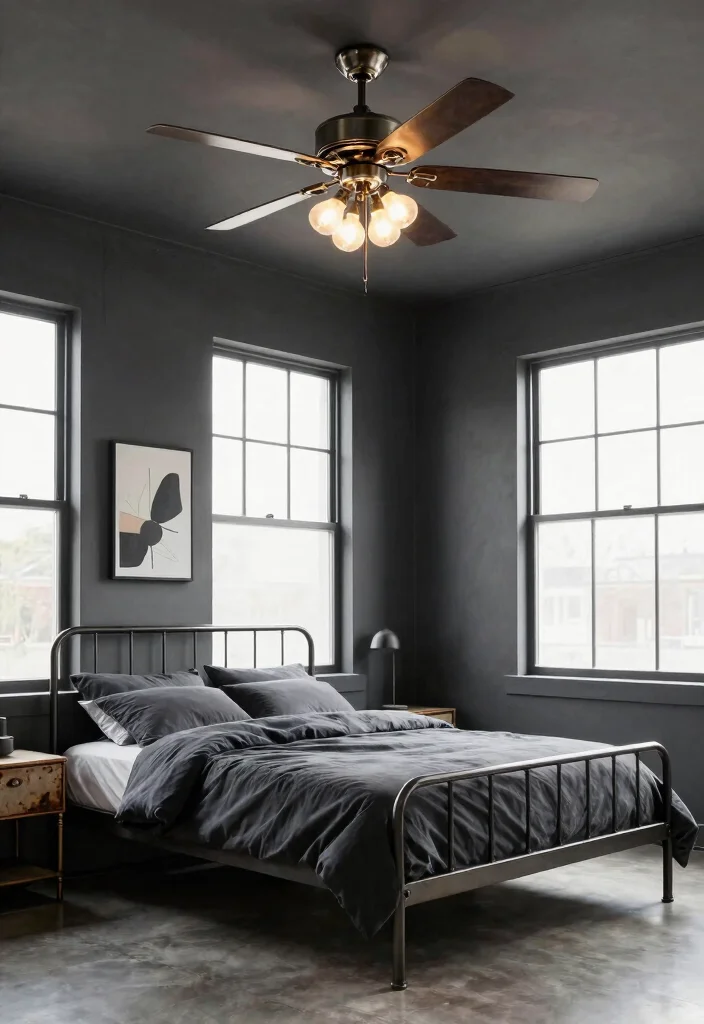 18 Bedroom Ceiling Fans With Light Ideas Comfort and Design - 3. Industrial Edge 1