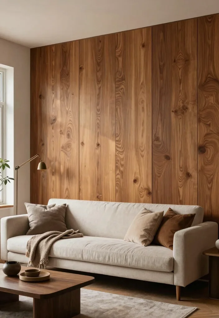 18 Blank Wall Ideas for a Stunning Living Room - 4. Textured Wall Panels 1